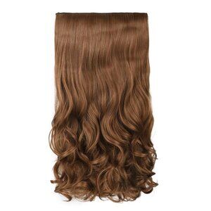 3/$30  20" 1-pack 3/4 Full Head Curly Wave Clips in on Synthetic Hair Extensions